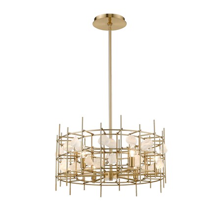 Z-Lite Garroway 6 Light Chandelier, Aged Brass & Aged Brass 4007-24AGBR